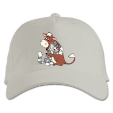 Baseball cap with Print Buttermilk Matroskin With Ladybird - white