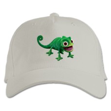 Бейсболка с принтом Рапунсель Ящерица - белая