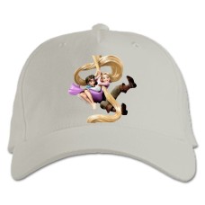 Бейсболка с принтом Рапунсель И Принц - белая