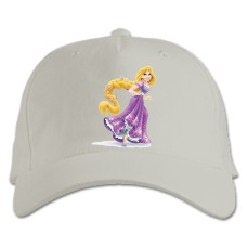 Бейсболка с принтом Рапунсель Красивая Принцесса - белая