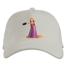 Бейсболка с принтом Рапунсель Забавная Принцесса - белая