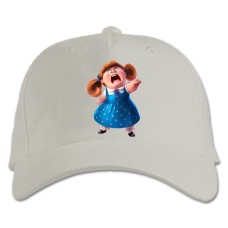 Baseball cap with Print The Nut Job Girl - white