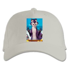 Baseball cap with Print The Nut Job Squirrel - white