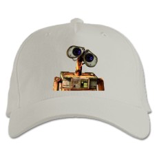 Baseball cap with Print Wall-E Robot Face - white