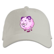 Baseball cap with Print Tired Smeshariki Barash - white