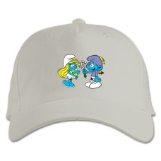Baseball cap with Print The Smurfs Love - white