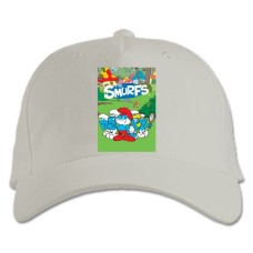 Baseball cap with Print The Smurfs Cartoon Version - white