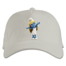 Baseball cap with Print The Smurfs Smurf Girl - white
