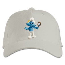 Baseball cap with Print The Smurfs Funny Smurf - white
