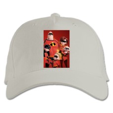 Baseball cap with Print The Incredibles Family - white