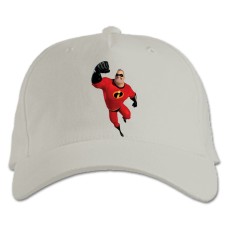 Baseball cap with Print The Incredibles Bob Parr Mr Incredible - white