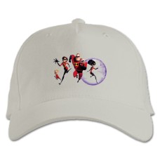 Baseball cap with Print The Incredibles Main Heroes - white