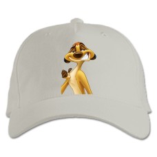Baseball cap with Print Timon And Pumbaa Timon Face - white