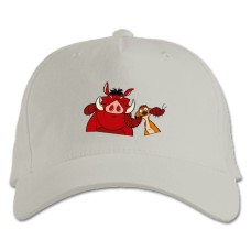 Baseball cap with Print Timon And Pumbaa Heroes - white