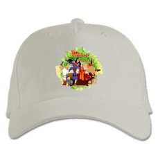 Baseball cap with Print Three Heroes Main Heroes - white