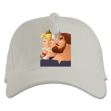 Baseball cap with Print Three Heroes Of The Protagonist - white