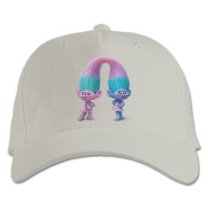 Baseball cap with Print Trolls Little Heroes - white