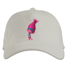 Baseball cap with Print Trolls Princess Poppy - white