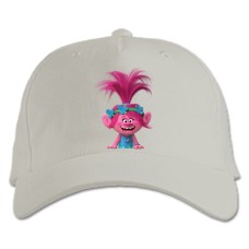 Baseball cap with Print Trolls Poppy Print - white