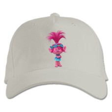 Baseball cap with Print Trolls Poppy Princess - white