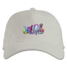 Baseball cap with Print Trolls Main Heroes - white