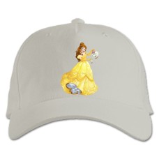 Baseball cap with Print Disney Belle - white