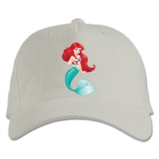 Baseball cap with Print Disney Ariel - white