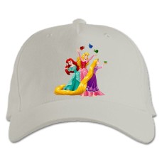 Baseball cap with Print Disney Cute Princess - white