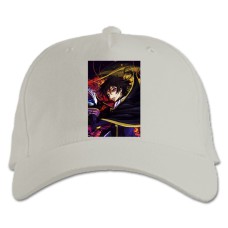 Baseball cap with Print Code Geass Black Prince Hero - white