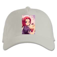 Baseball cap with Print Code Geass Kallen Stadtfeld With Sweets - white