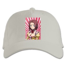Baseball cap with Print Code Geass Kallen - white