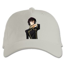 Baseball cap with Print Code Geass Lelouch Hero - white