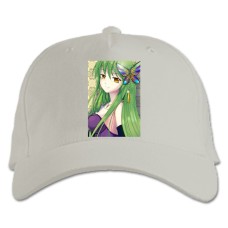 Baseball cap with Print Code Geass Cc With Butterfly - white