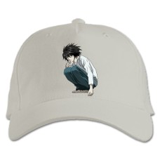 Baseball cap with Print Death Note L Hero - white