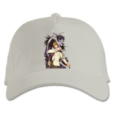 Baseball cap with Print Death Note Ryuk With Light Yagami - white