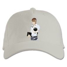 Baseball cap with Print Death Note Yagami Raito - white