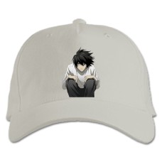 Baseball cap with Print Death Note L Hero Print - white