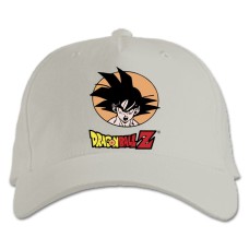 Baseball cap with Print Dragon Ball Logo Gokuu - white