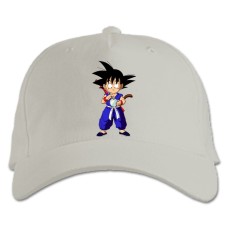 Baseball cap with Print Dragon Ball Gokuu Son - white
