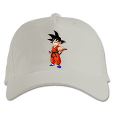 Baseball cap with Print Dragon Ball Gokuu Son Hero - white