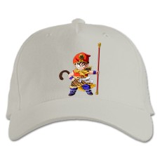 Baseball cap with Print Dragon Ball Goku Tiger Print - white