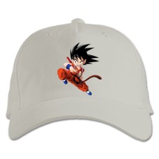 Baseball cap with Print Dragon Ball Fighter Gokuu - white