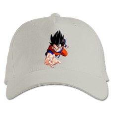Baseball cap with Print Dragon Ball Gokuu Man - white