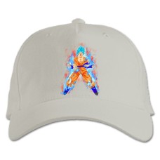 Baseball cap with Print Dragon Ball Fight Power - white