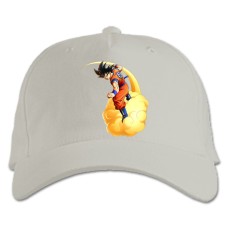 Baseball cap with Print Dragon Ball Gokuu Sky - white