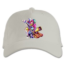 Бейсболка с принтом Джоджо Яркая Девушка - белая