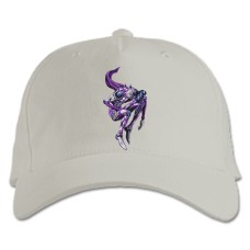 Бейсболка с принтом Джоджо Фиолетовый Монстр - белая