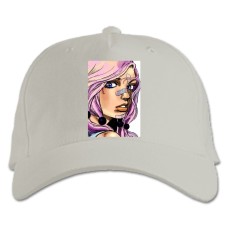 Бейсболка с принтом Джоджо Девочка - белая