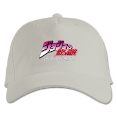 Бейсболка с принтом Джоджо Второй Логотип - белая