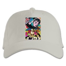 Бейсболка с принтом Джоджо Главные Герои Арт - белая